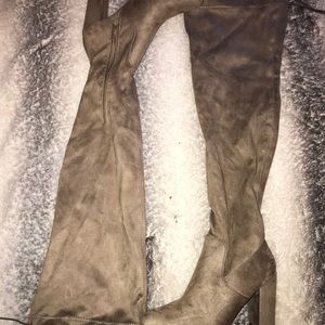 its fab over the knee tan suede boots size 6 $25